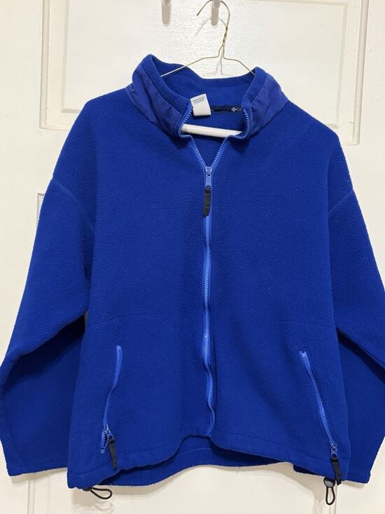 Columbia Jackets & Blazers - VTG Columbia Sportswear Full Zip Cobalt Blue Fleece Outdoor Jacket Women's L